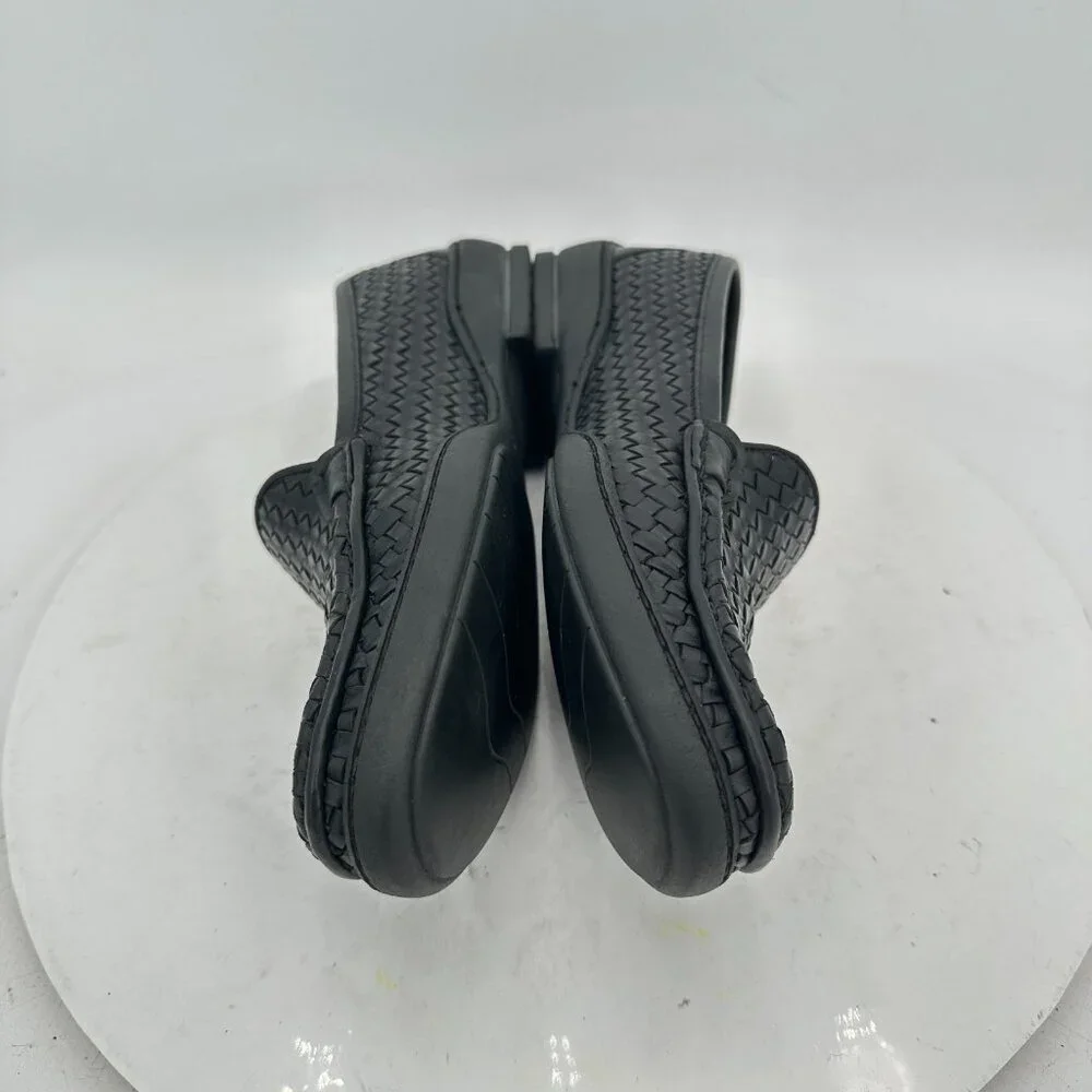 Salvatore Ferragamo Women Size 8 4A Black Woven Leather Loafer Slip On Flat Shoe - Picture 7 of 11